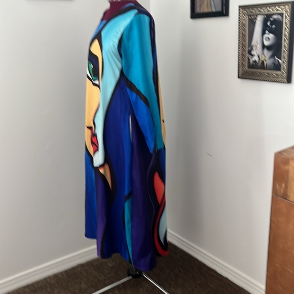 Face artsy, long sale colorful unique dress - Picture 6 of 11